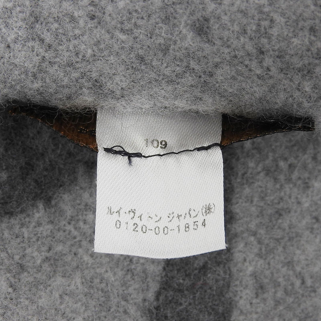 Great LOUIS VUITTON Scarf Echalpe Cardiff gray wool Women M70484