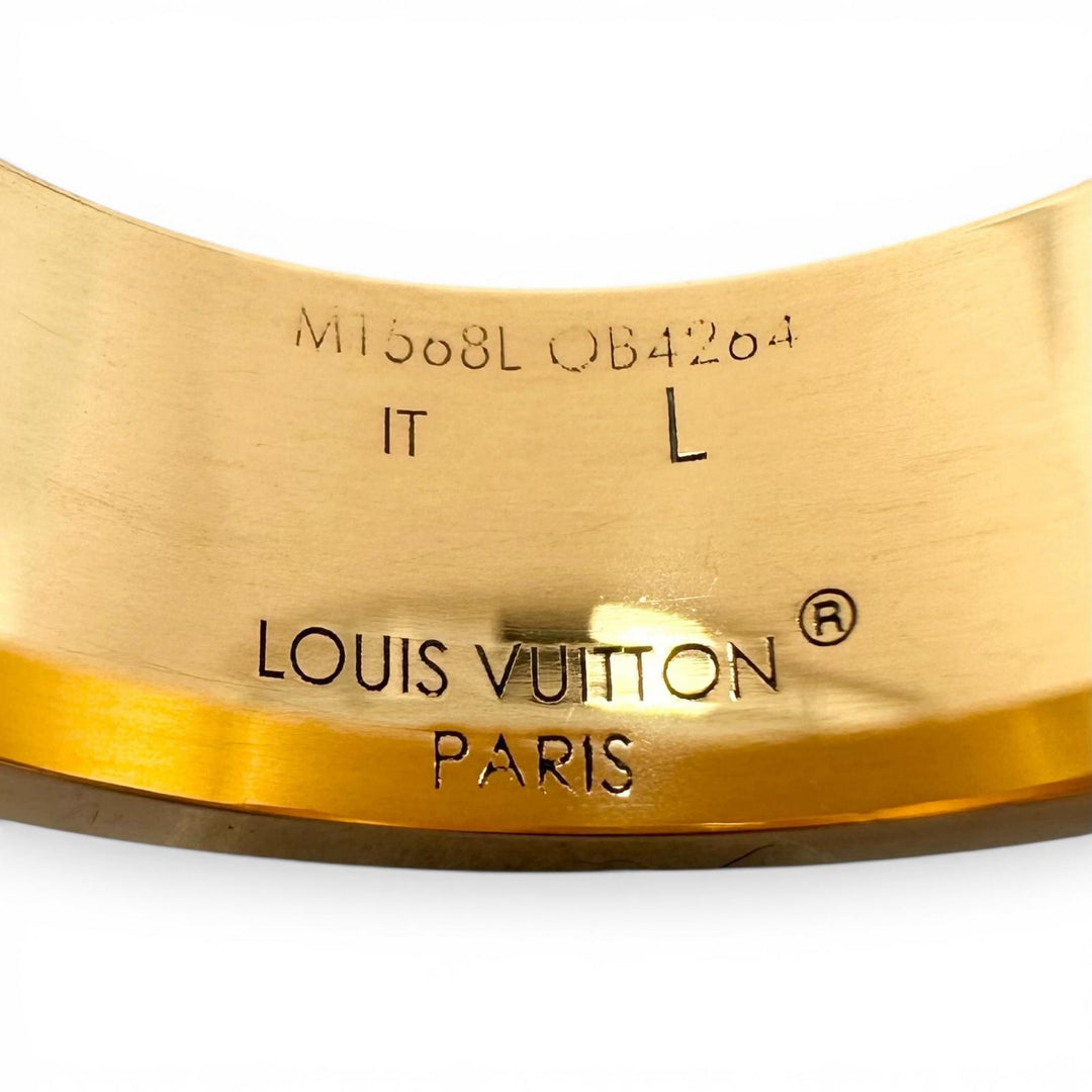 Great LOUIS VUITTON Ring Ring Nano Gram Enamel gold metal Women L M1568L