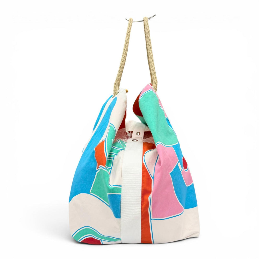 Excellent HERMES Tote Bag Cabas Drapeaux au vent Multi cotton Women