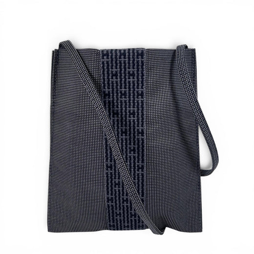 Excellent HERMES Shoulder Bag Her Line Pochette H Logo Square Sacoche gray