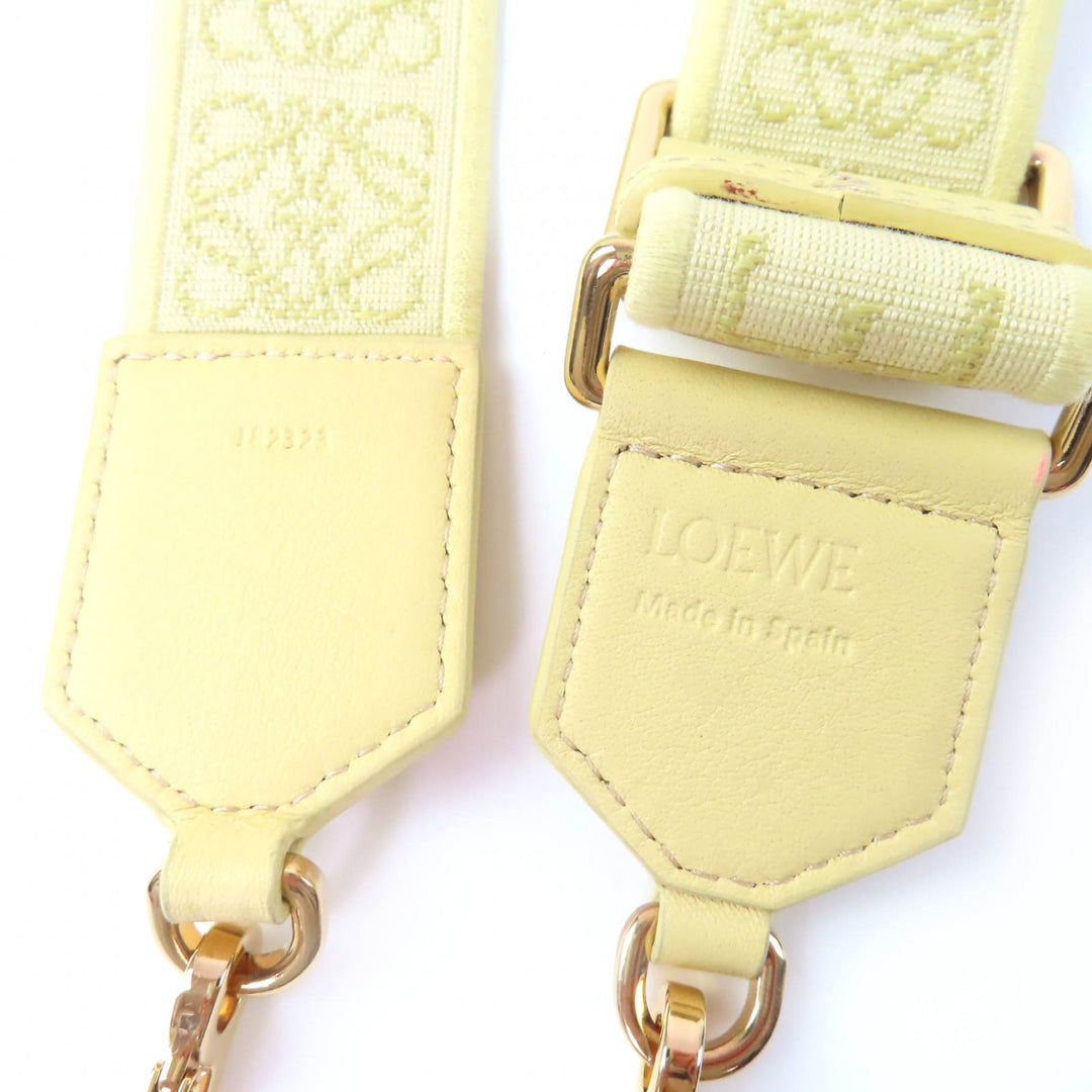 Great LOEWE Shoulder strap Anagram logo yellow leather Women