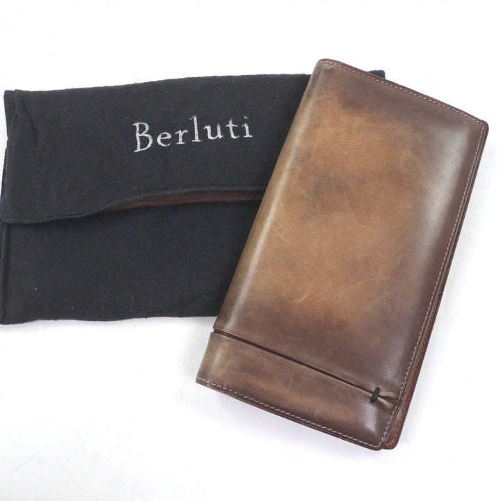 Very Good Berluti Purse Gaspard Bifold Wallet Brown leather mens