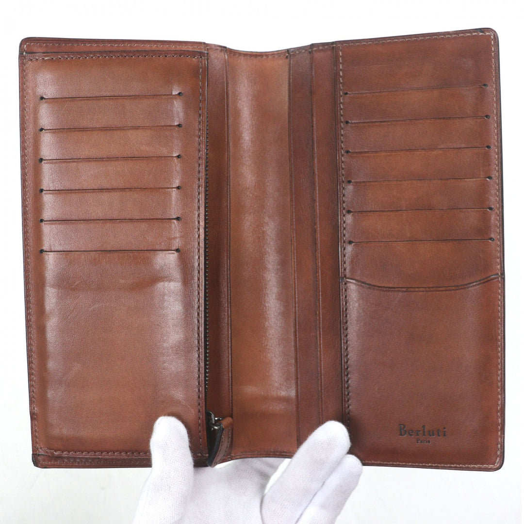 Very Good Berluti Purse Gaspard Bifold Wallet Brown leather mens