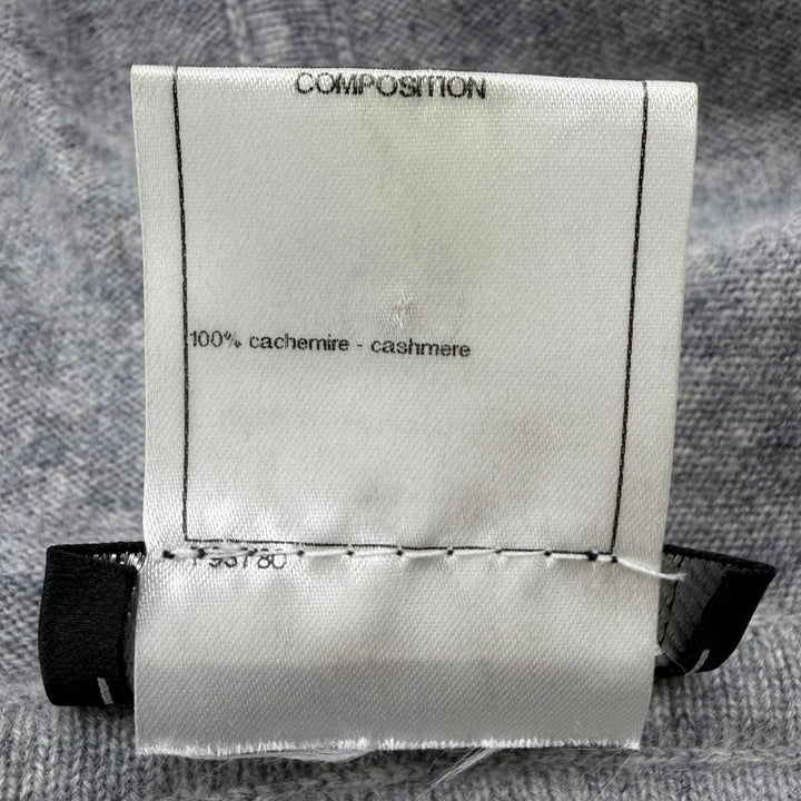 Great CHANEL hoodie gray cashmere Women 46 P39408