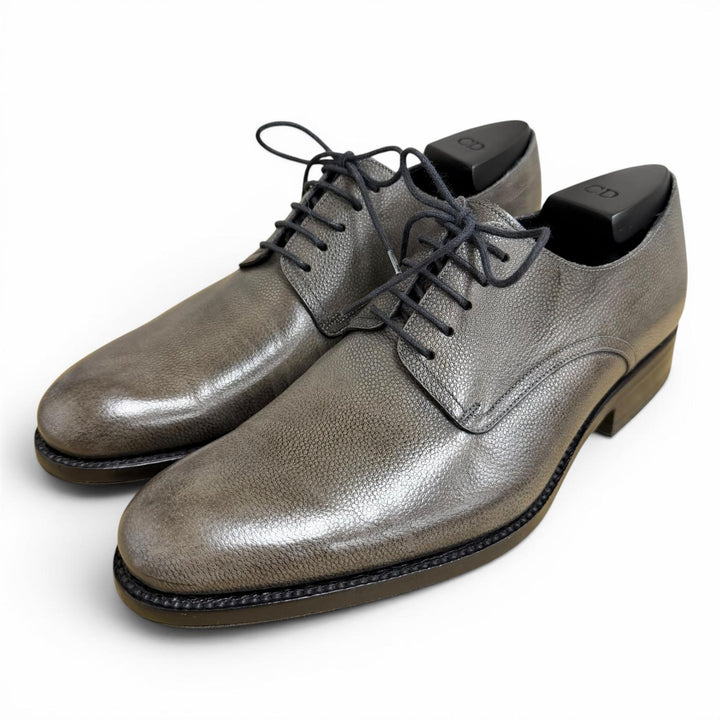 Discounted Great Dior HOMME Leather shoes Gray leather mens 42