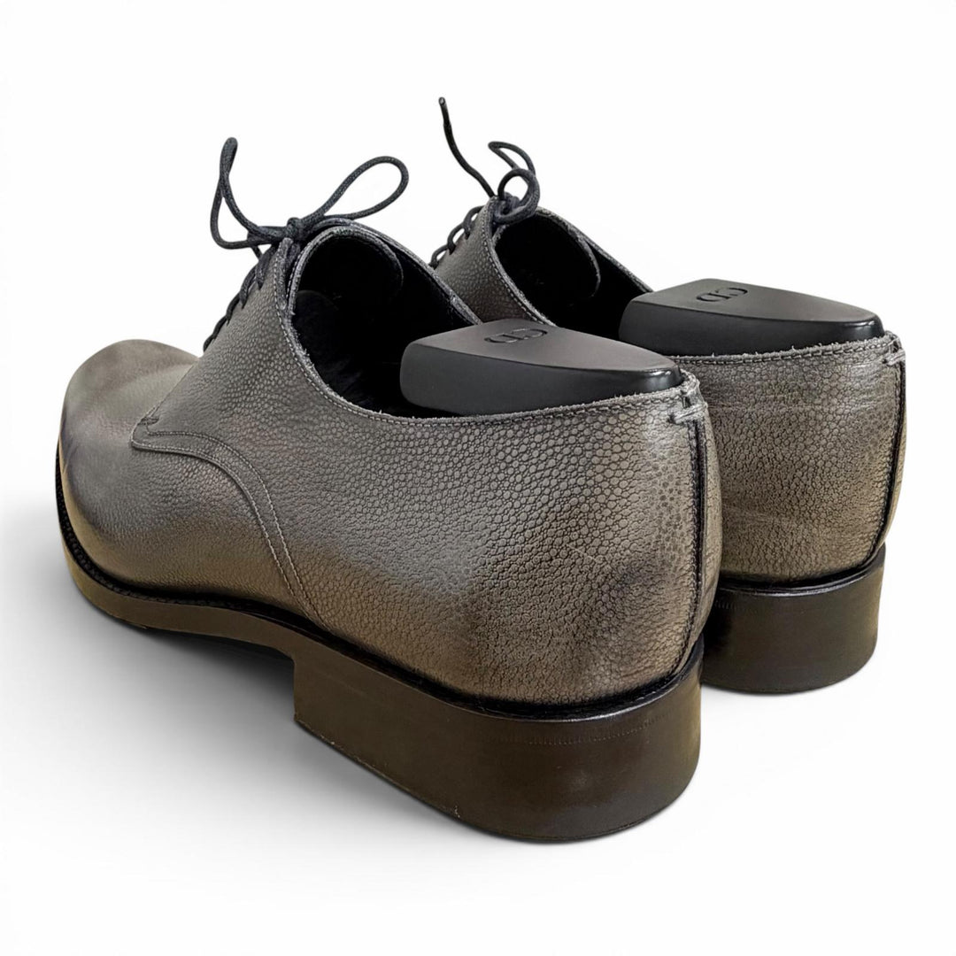 Discounted Great Dior HOMME Leather shoes Gray leather mens 42