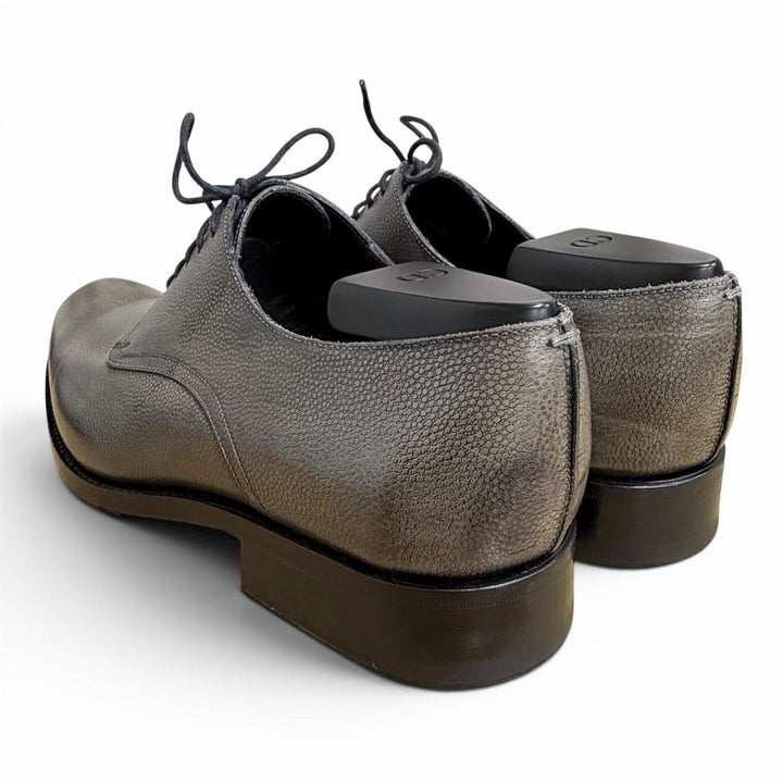 Discounted Great Dior HOMME Leather shoes Gray leather mens 42
