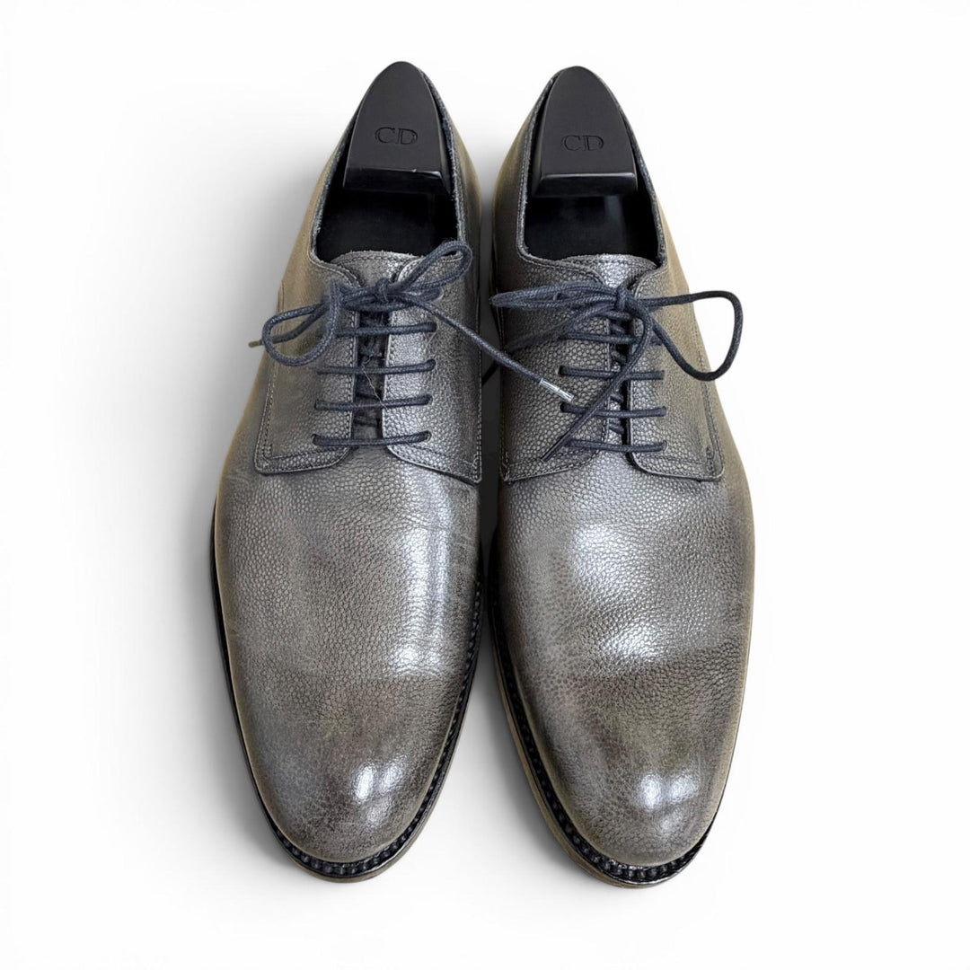 Discounted Great Dior HOMME Leather shoes Gray leather mens 42