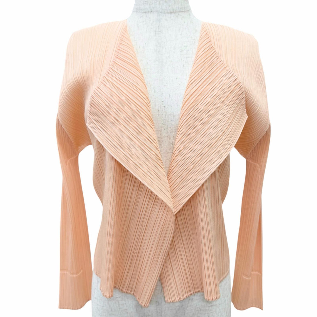 Great PLEATS PLEASE cardigan Front-opening long-sleeved shirt pink 3 PP31JO143