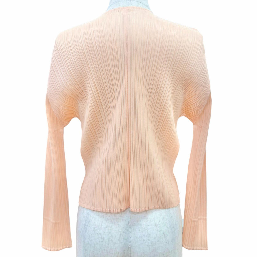 Great PLEATS PLEASE cardigan Front-opening long-sleeved shirt pink 3 PP31JO143