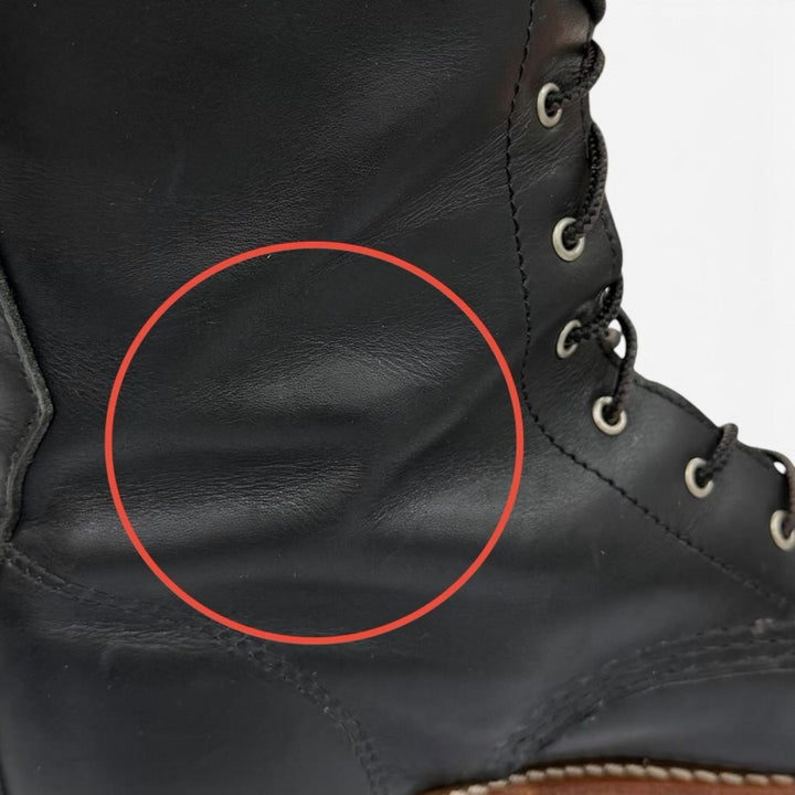 Very Good RED WING Knee-high boots Lace-up Gloria Leather black Women 3385