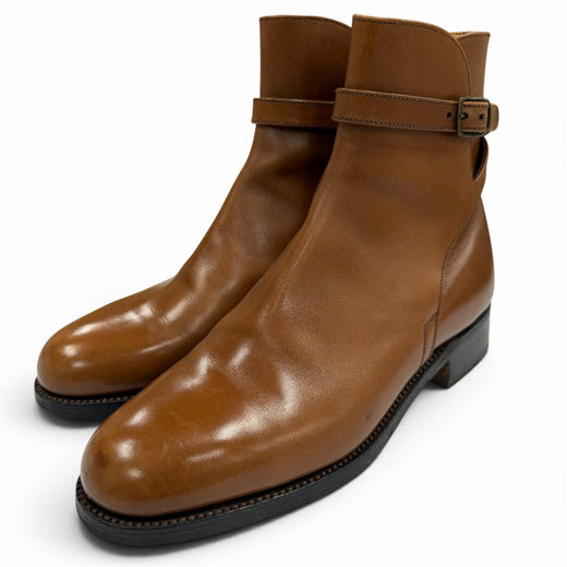 Great J.M WESTON short boots 794 Belted Jodhpurs Brown leather Women 4 308430