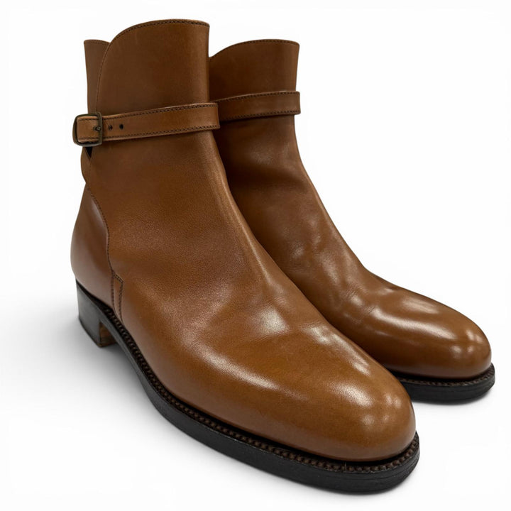Great J.M WESTON short boots 794 Belted Jodhpurs Brown leather Women 4 308430