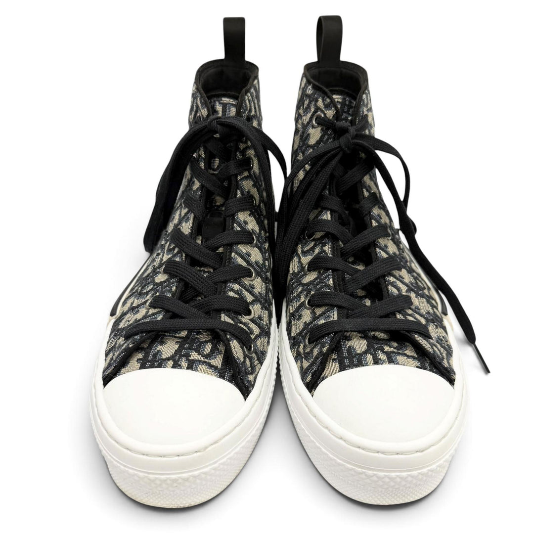 Great DIOR High cut sneakers Navy canvas mens 42.5 3SH126ZSA
