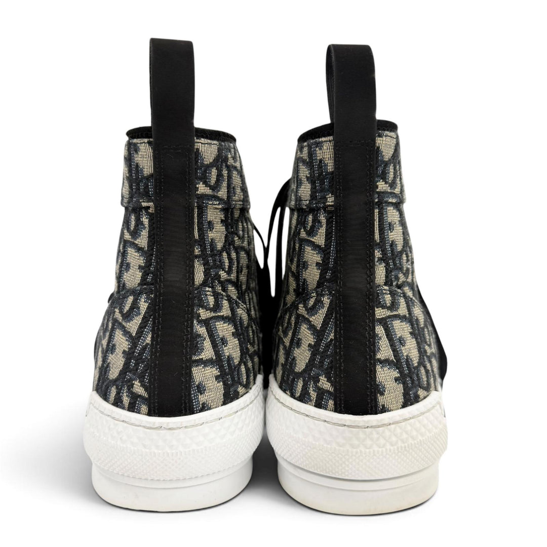 Great DIOR High cut sneakers Navy canvas mens 42.5 3SH126ZSA
