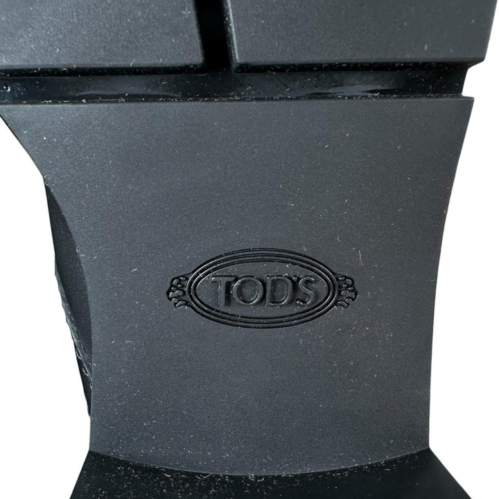 Excellent TOD’S boots Long biker boots with buckles black leather Women 36