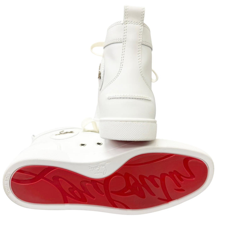 Excellent Christian Louboutin High cut sneakers Lewis Flat white leather