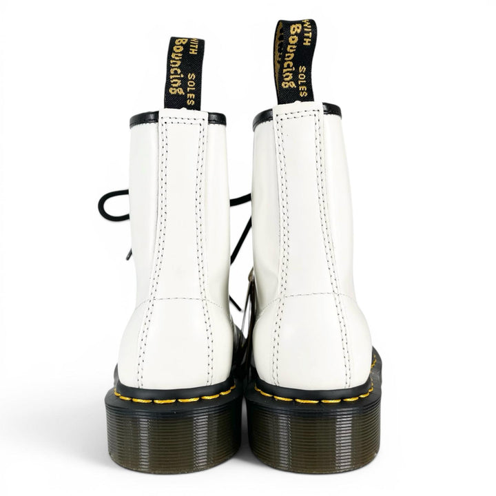 Pristine Dr.Martens boots 1460 Yellow stitch 8-hole white Women 11822100
