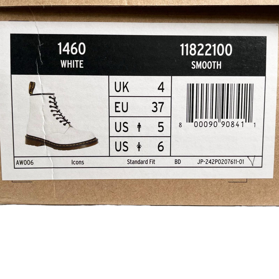 Pristine Dr.Martens boots 1460 Yellow stitch 8-hole white Women 11822100