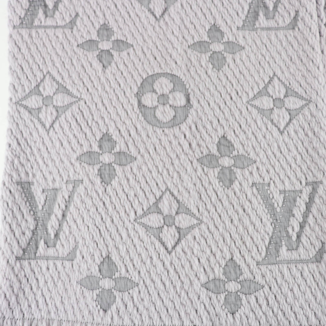 Great LOUIS VUITTON Scarf Esharp Logomania With fringe wool Women M74742