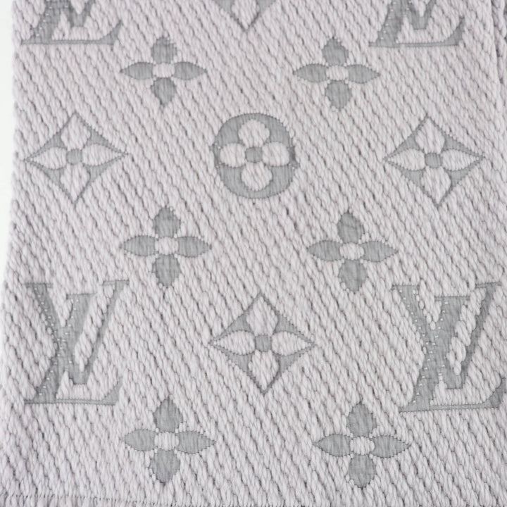 Great LOUIS VUITTON Scarf Esharp Logomania With fringe wool Women M74742