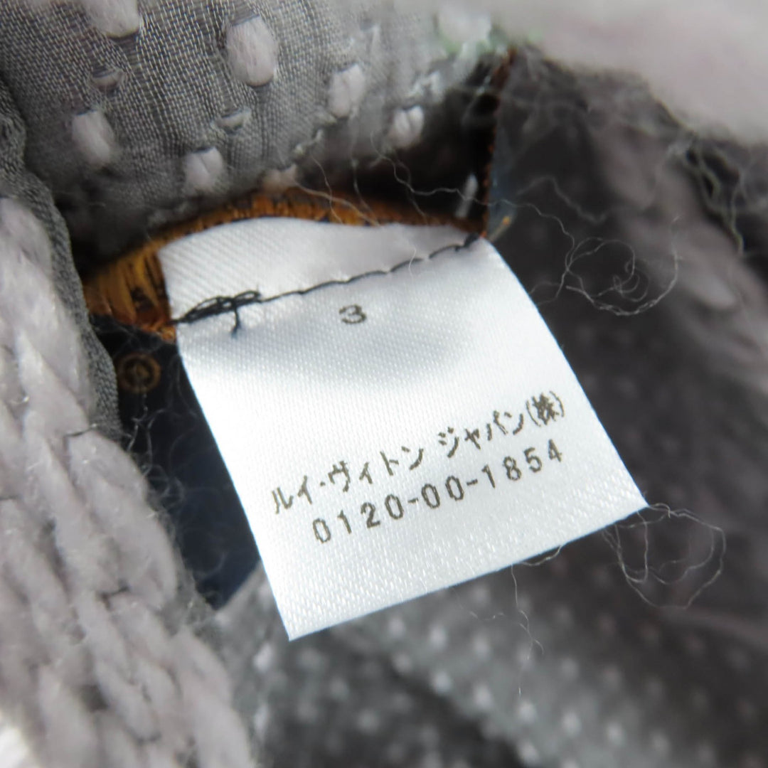 Great LOUIS VUITTON Scarf Esharp Logomania With fringe wool Women M74742