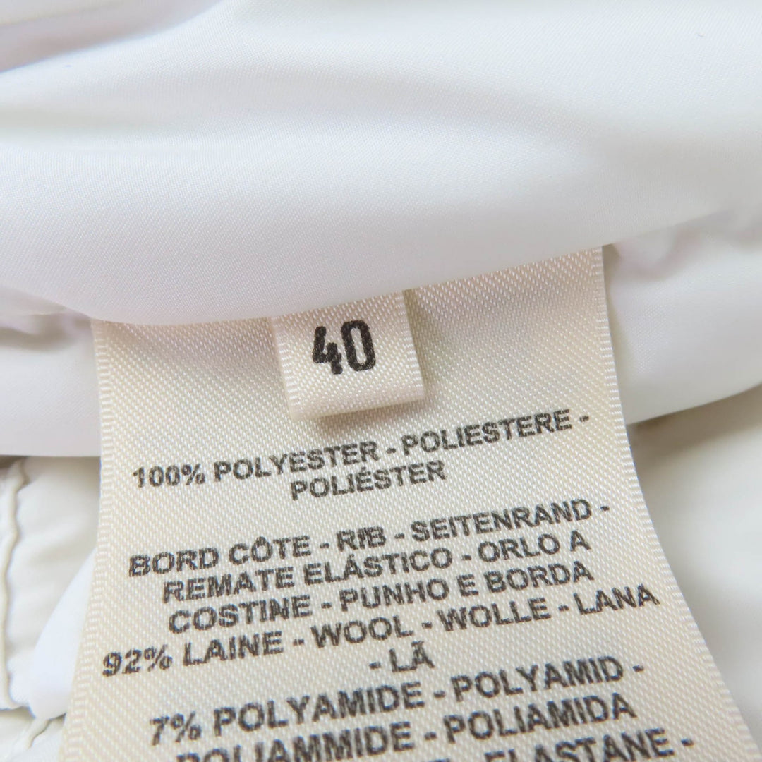 Excellent HERMES Down vest Serie A logo rubber patch ZIP UP white Women 40