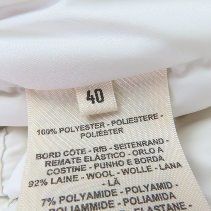 Excellent HERMES Down vest Serie A logo rubber patch ZIP UP white Women 40