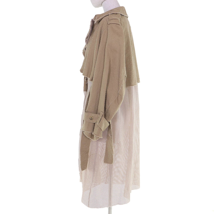 Excellent FUMIE TANAKA trench coat needle trench CO beige cotton Women 1 F23S-01
