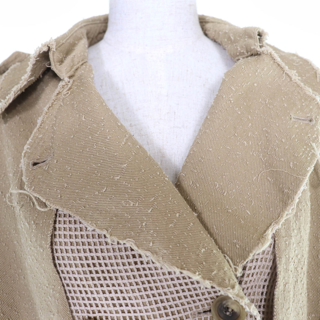 Excellent FUMIE TANAKA trench coat needle trench CO beige cotton Women 1 F23S-01