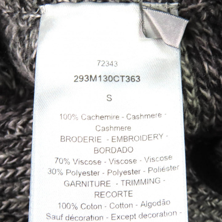 Excellent DIOR Pants Logo patch knit sweatshirt gray cashmere S 293M130CT363