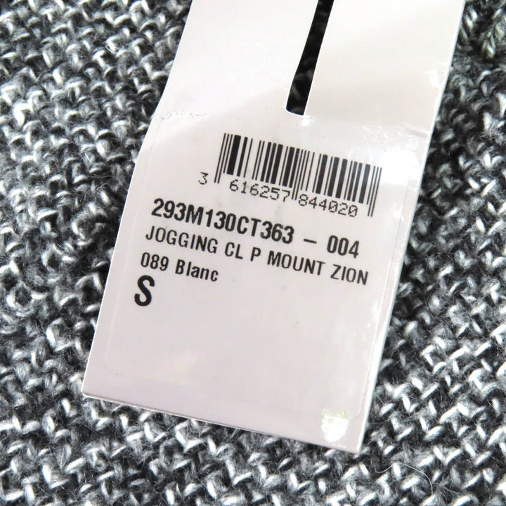 Excellent DIOR Pants Logo patch knit sweatshirt gray cashmere S 293M130CT363