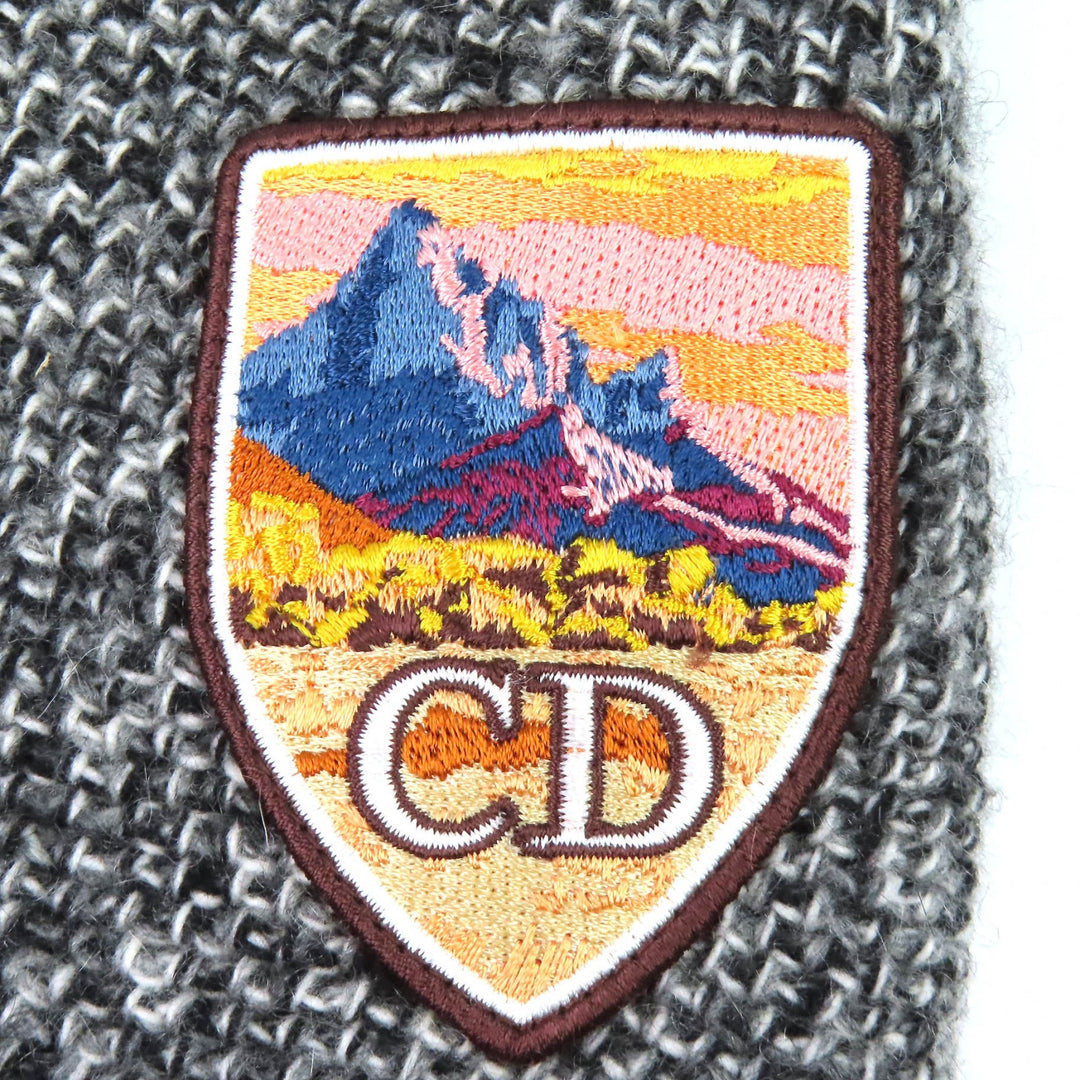 Excellent DIOR Pants Logo patch knit sweatshirt gray cashmere S 293M130CT363