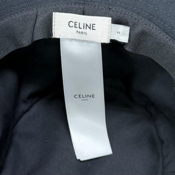 Great CELINE hat Triomphe bucket hat black cotton Women S 2AUE5968P