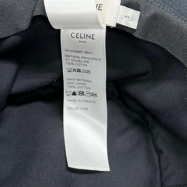 Great CELINE hat Triomphe bucket hat black cotton Women S 2AUE5968P