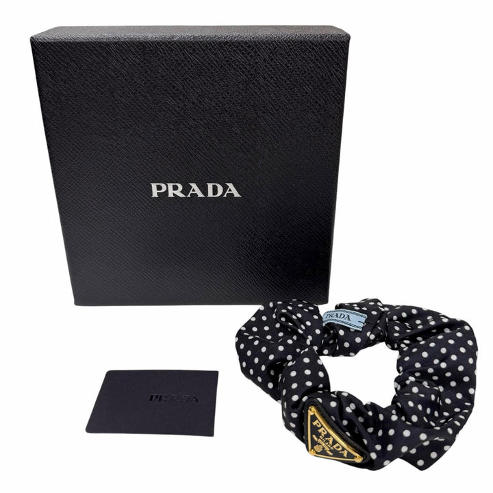 Excellent PRADA Shush Re-Nylon Scrunchie Dark navy Recycled nylon Women 1IF015