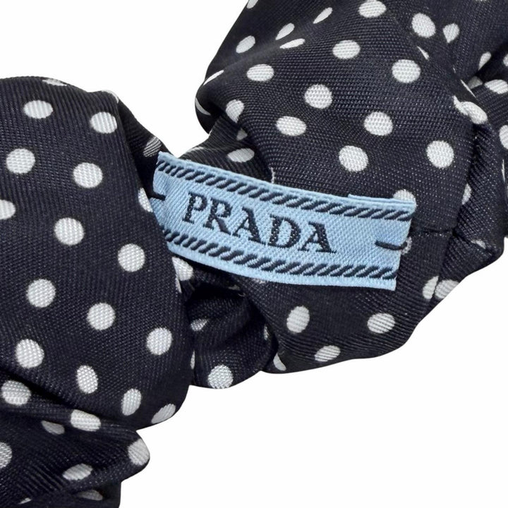 Excellent PRADA Shush Re-Nylon Scrunchie Dark navy Recycled nylon Women 1IF015
