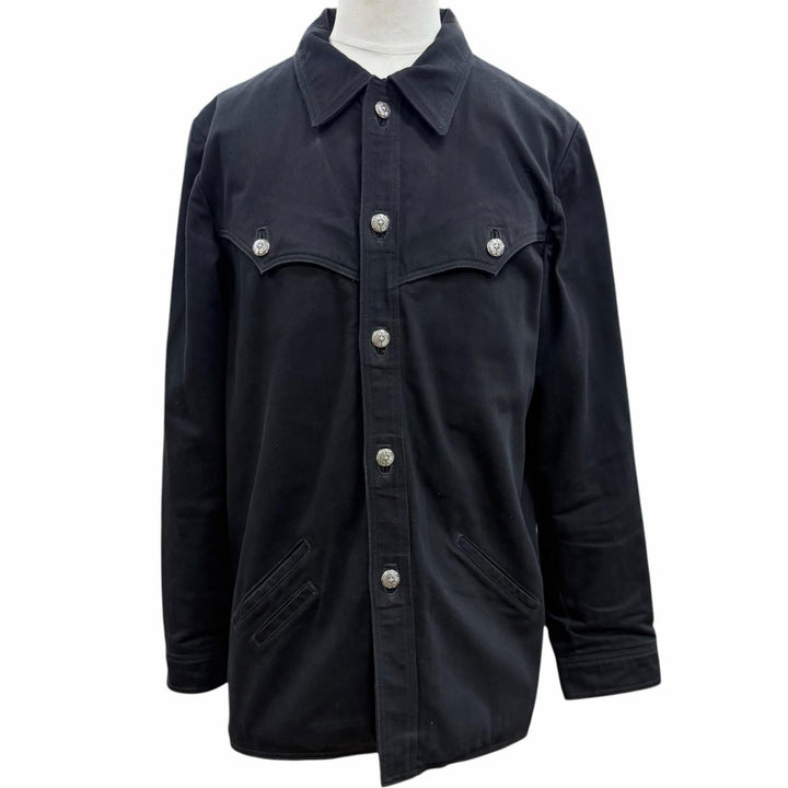 Great CHROME HEARTS Denim Jacket black cotton mens M