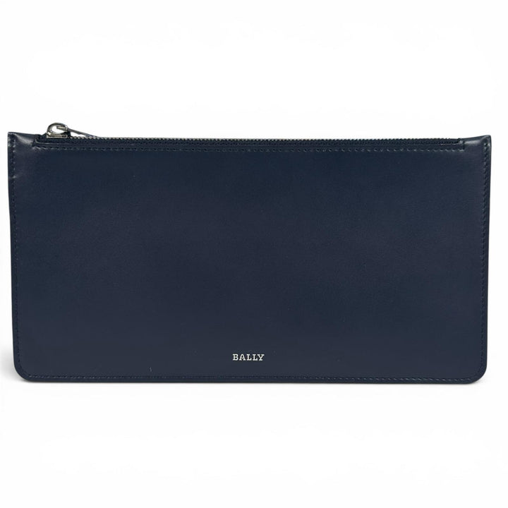 Excellent BALLY Clutch bag LEDDON Comes with a logo metal pouch. Navy leather
