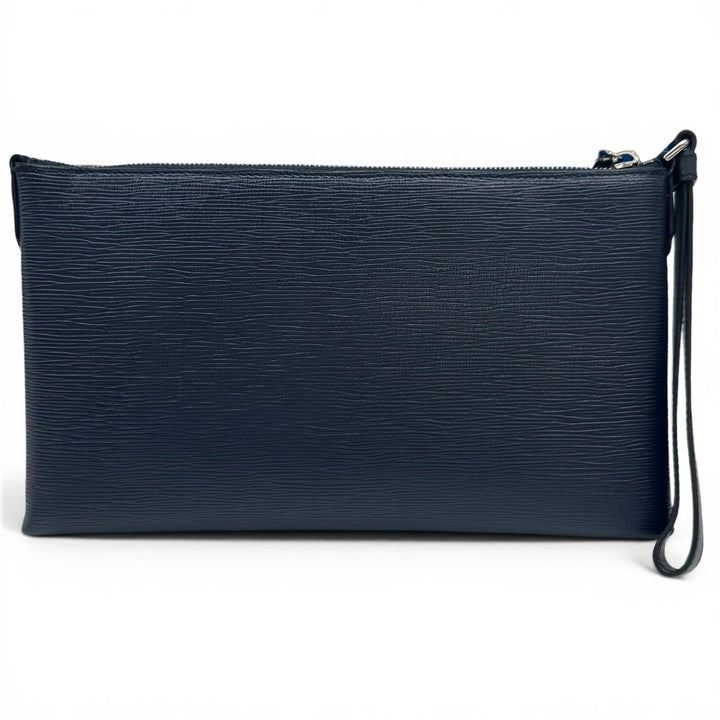 Excellent BALLY Clutch bag LEDDON Comes with a logo metal pouch. Navy leather