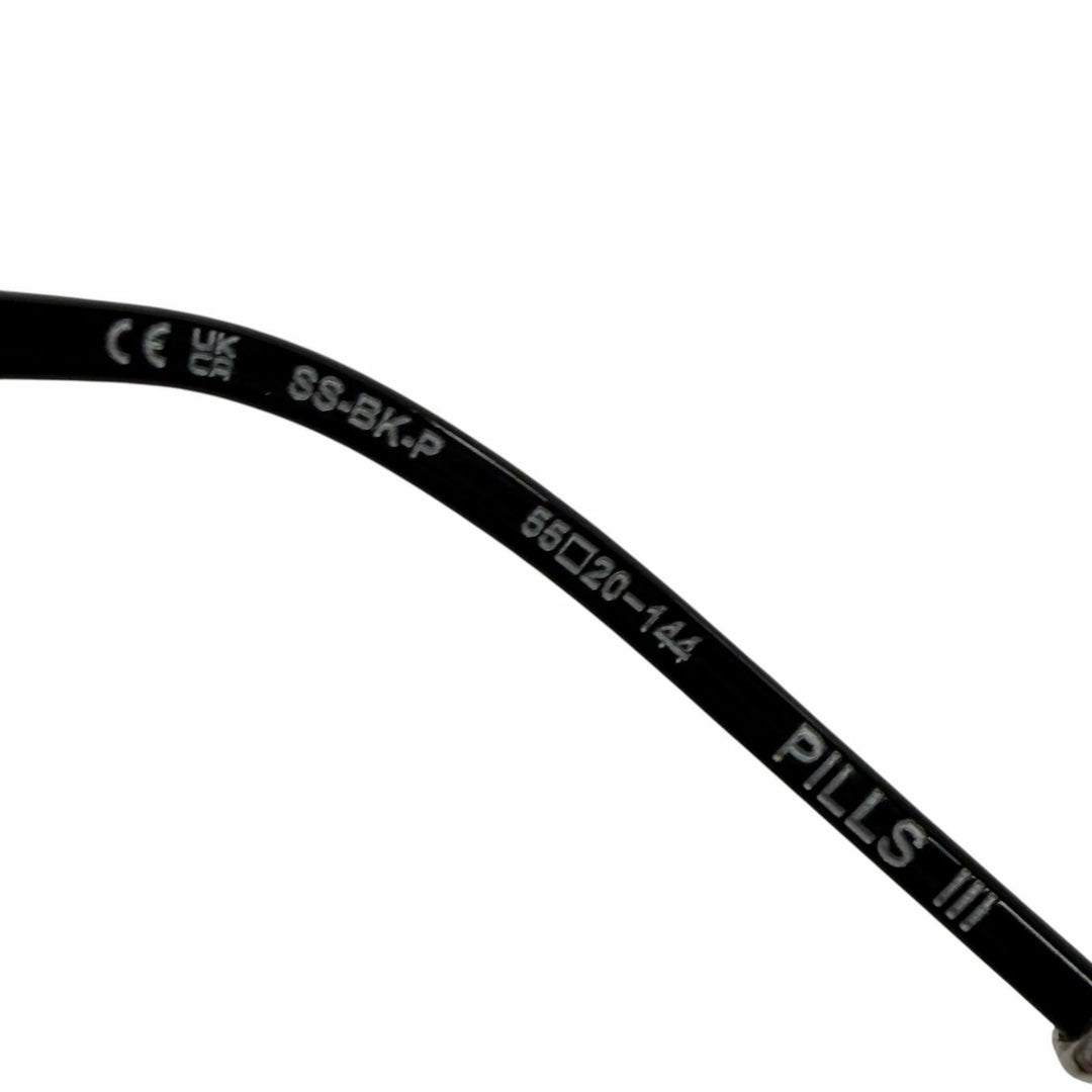 Excellent CHROME HEARTS Glasses PILLS 3 Two Point Rimless Silver 925 mens