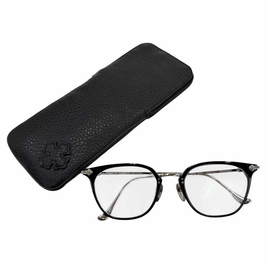 Great CHROME HEARTS Glasses SHAGASS Wellington black 925 mens