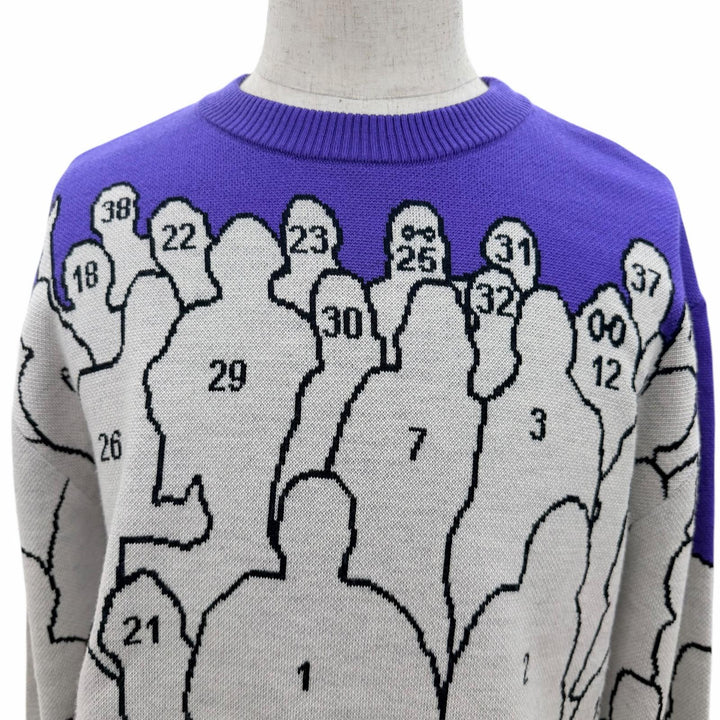 Excellent LOUIS VUITTON sweater Studio Jacquard Knit Long Sleeve