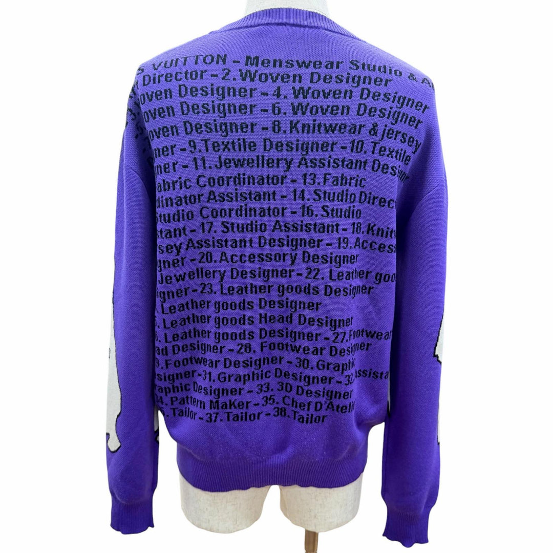 Excellent LOUIS VUITTON sweater Studio Jacquard Knit Long Sleeve