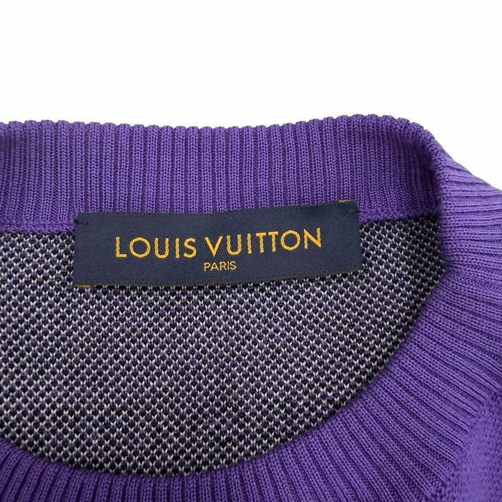 Excellent LOUIS VUITTON sweater Studio Jacquard Knit Long Sleeve