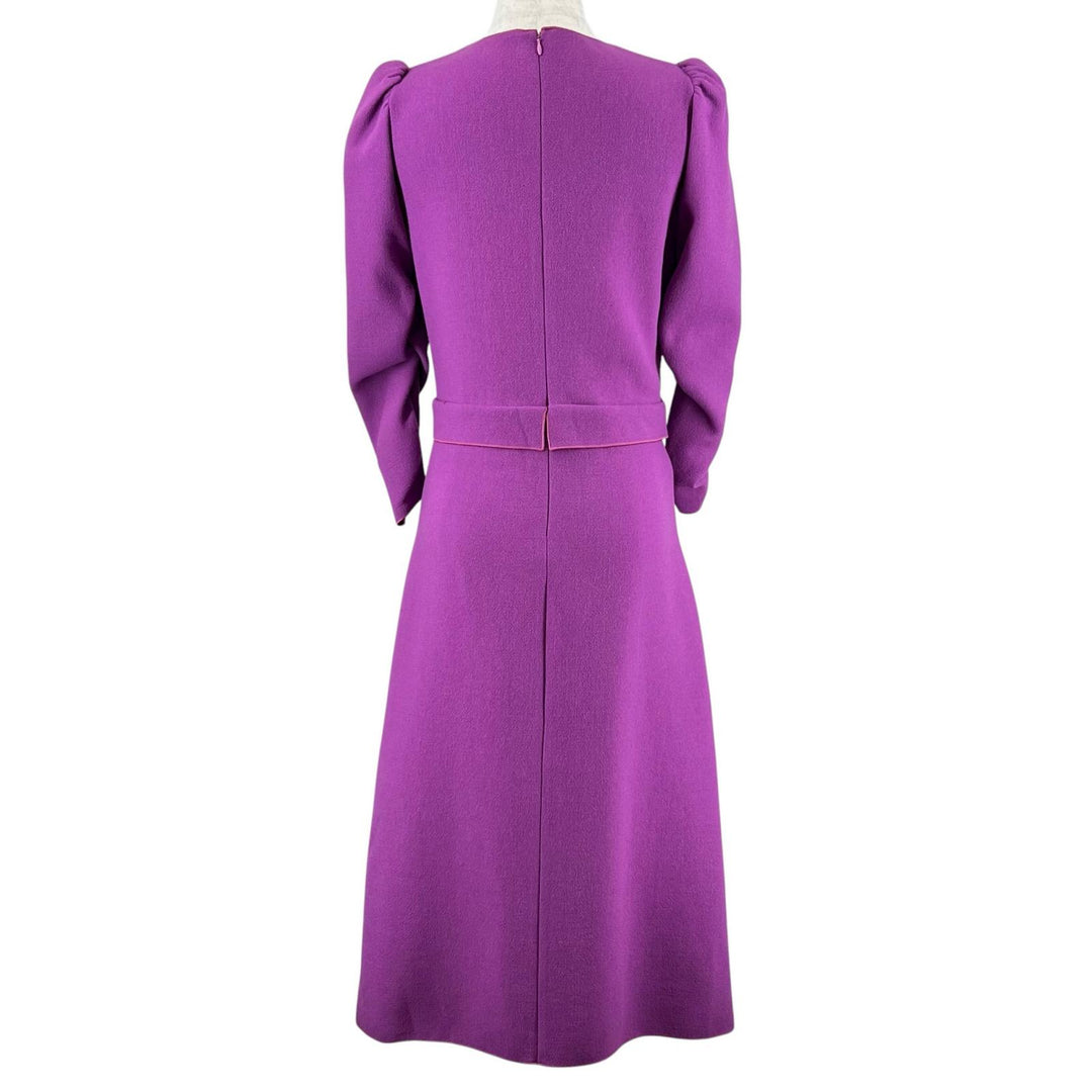 Excellent BOTTEGAVENETA one piece Frill purple wool Women 40 628793