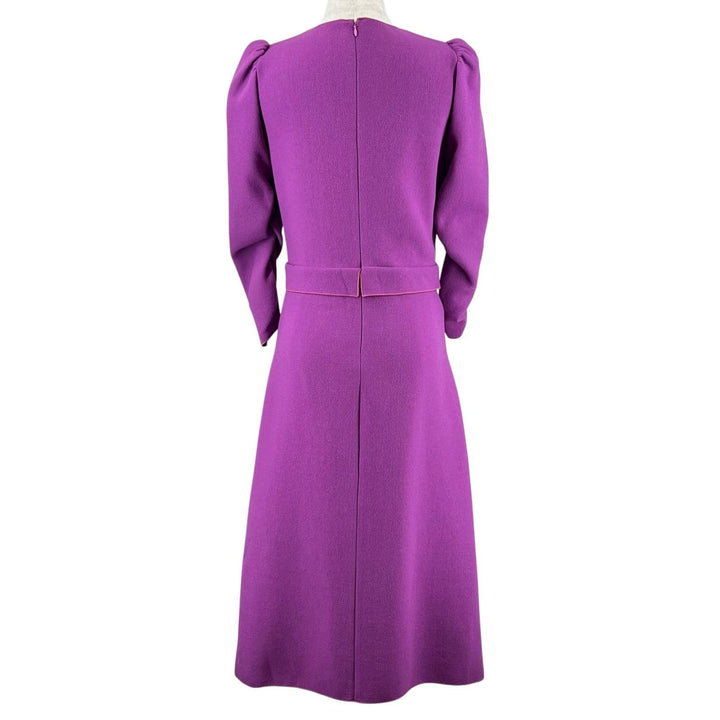 Excellent BOTTEGAVENETA one piece Frill purple wool Women 40 628793