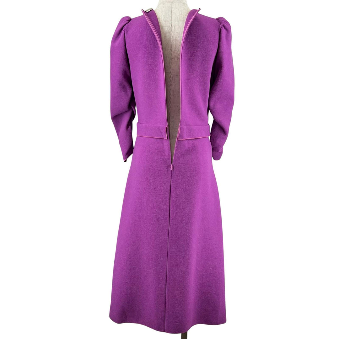 Excellent BOTTEGAVENETA one piece Frill purple wool Women 40 628793