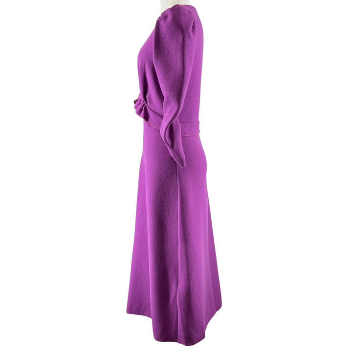 Excellent BOTTEGAVENETA one piece Frill purple wool Women 40 628793