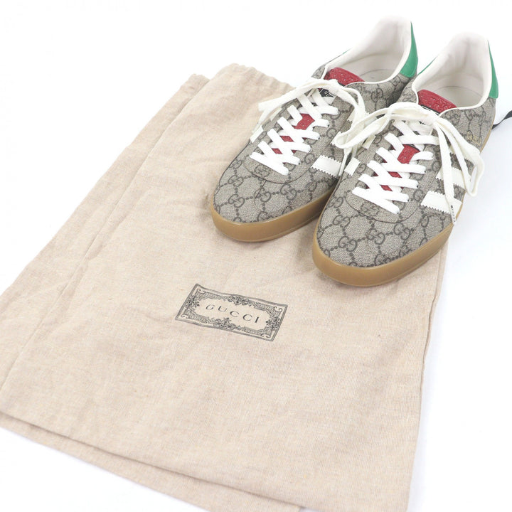 Excellent GUCCI×adidas Low cut sneakers Gazelle leather beige GG Supreme